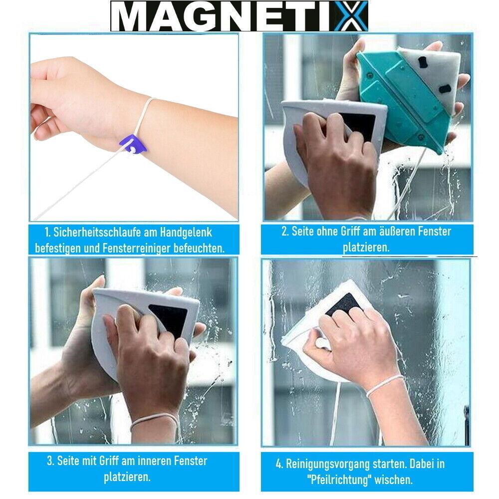 MAGNETIX magnetischer Fensterreiniger Glaswischer Fensterputzer Fensterwischer