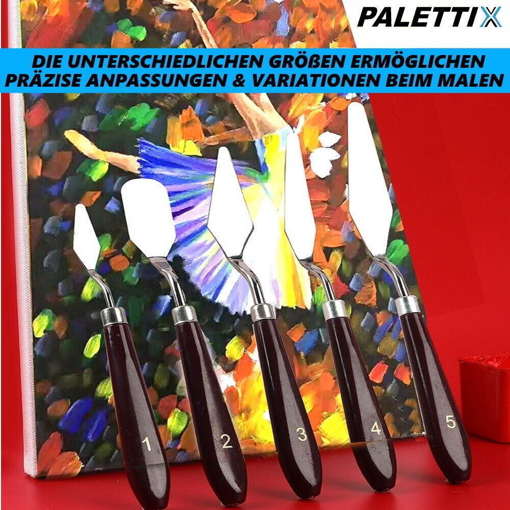 PALETTIX Palettenmesser Set Malmesser Malspachtel Farbspachtel Künstlerspachtel