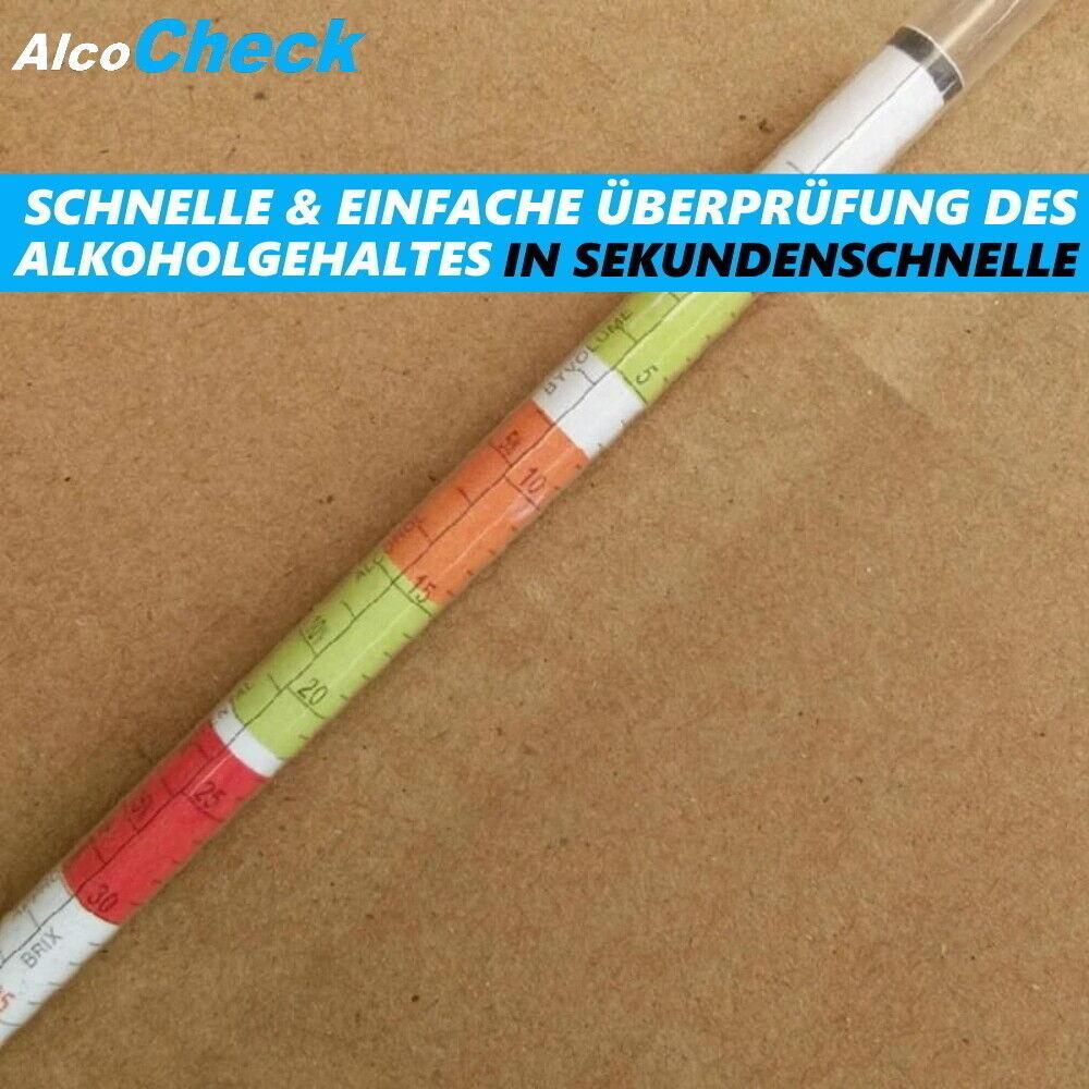 AlcoCheck Alkoholmeter Alkoholmesser Spirtometer Refraktometer Messgerät 0-96