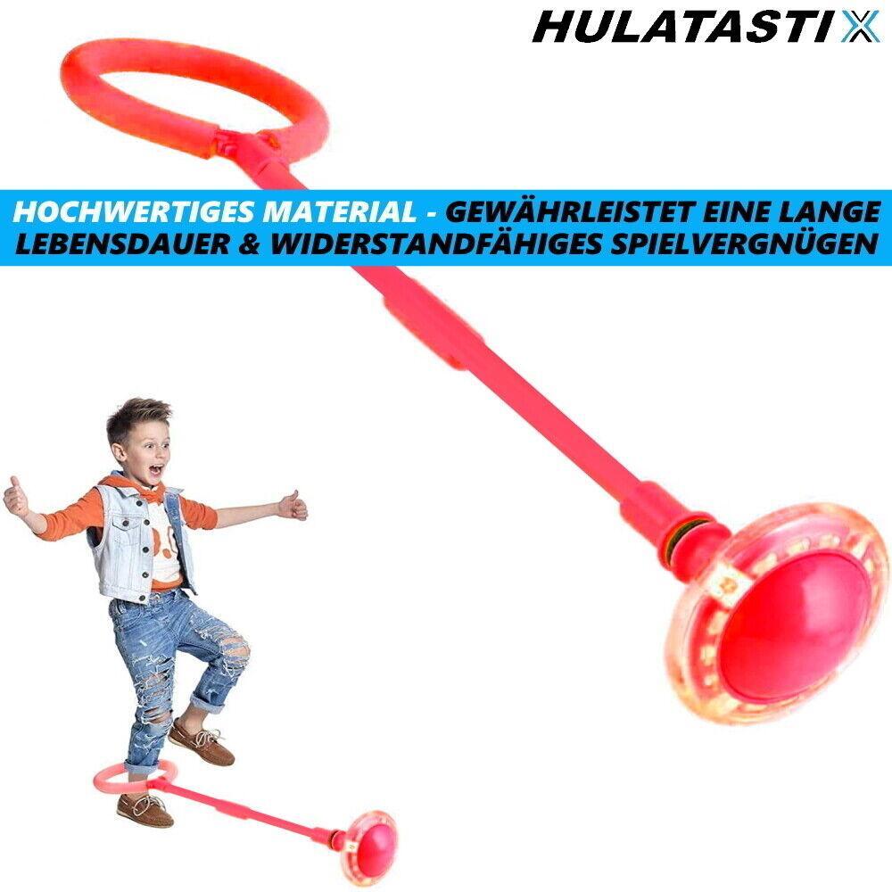 HULATASTIX LED Fußkreisel Springring Springseil Schaukelball Hüpfspiel Hula Jump