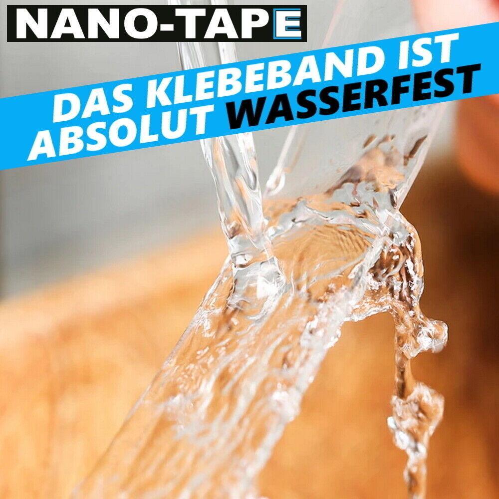 NANO-TAPE Premium Nano Klebeband doppelseitig ultra stark Kleber waschbar wieder