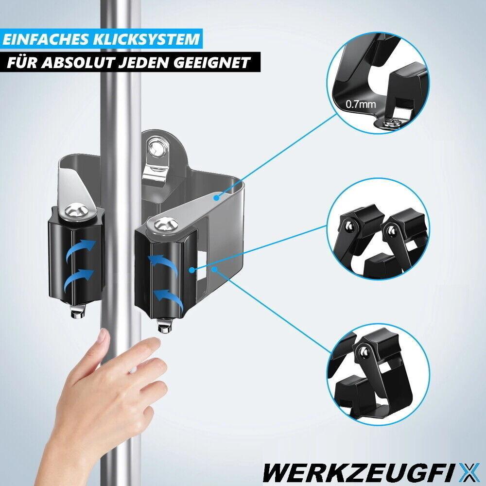 WERKZEUGFIX Werkzeughalter Gerätehalter Besenhalter Werkzeug Halterung [5Stk]