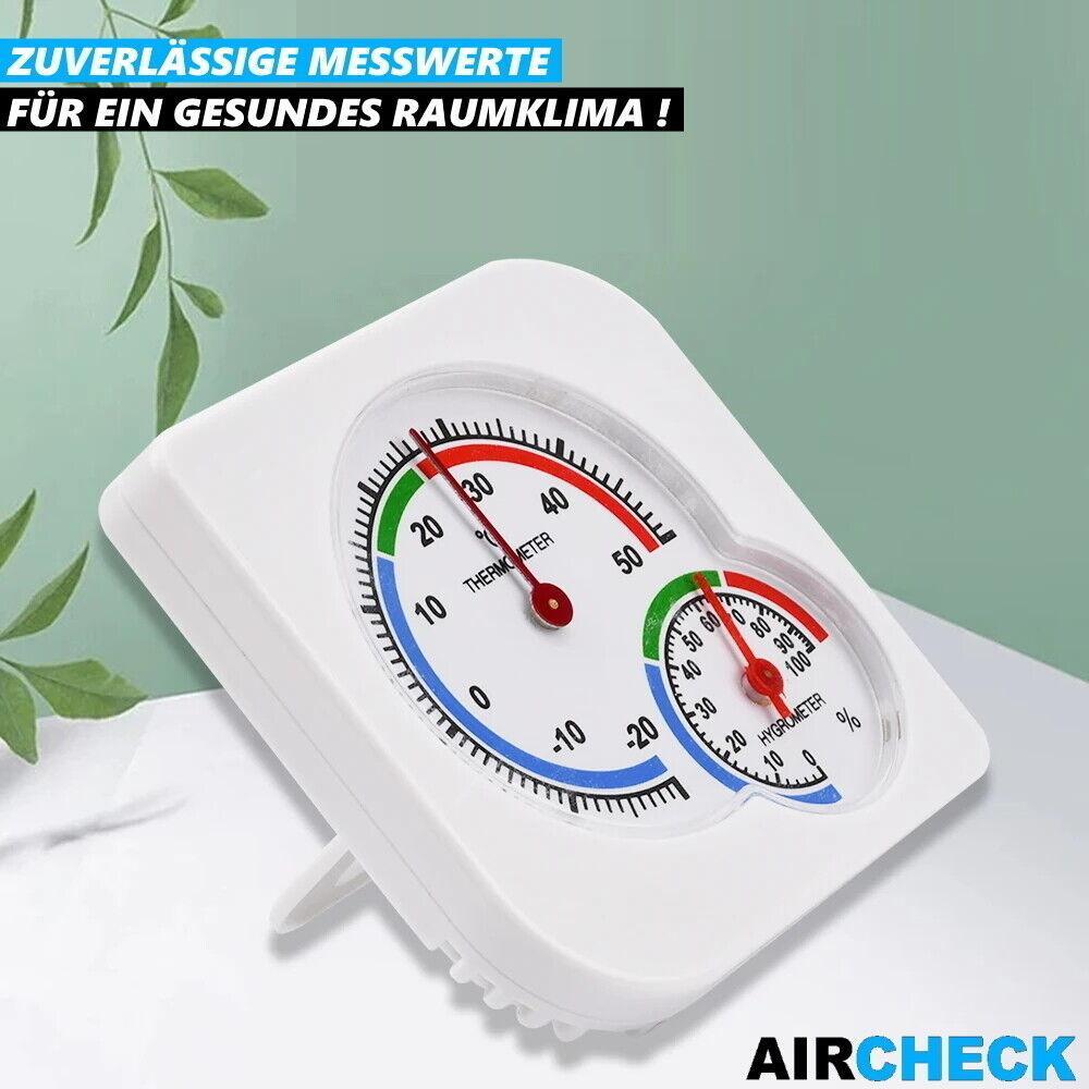 AIRCHECK Thermometer Hygrometer Analog Luftfeuchtigkeitsmesser Temperaturmesser