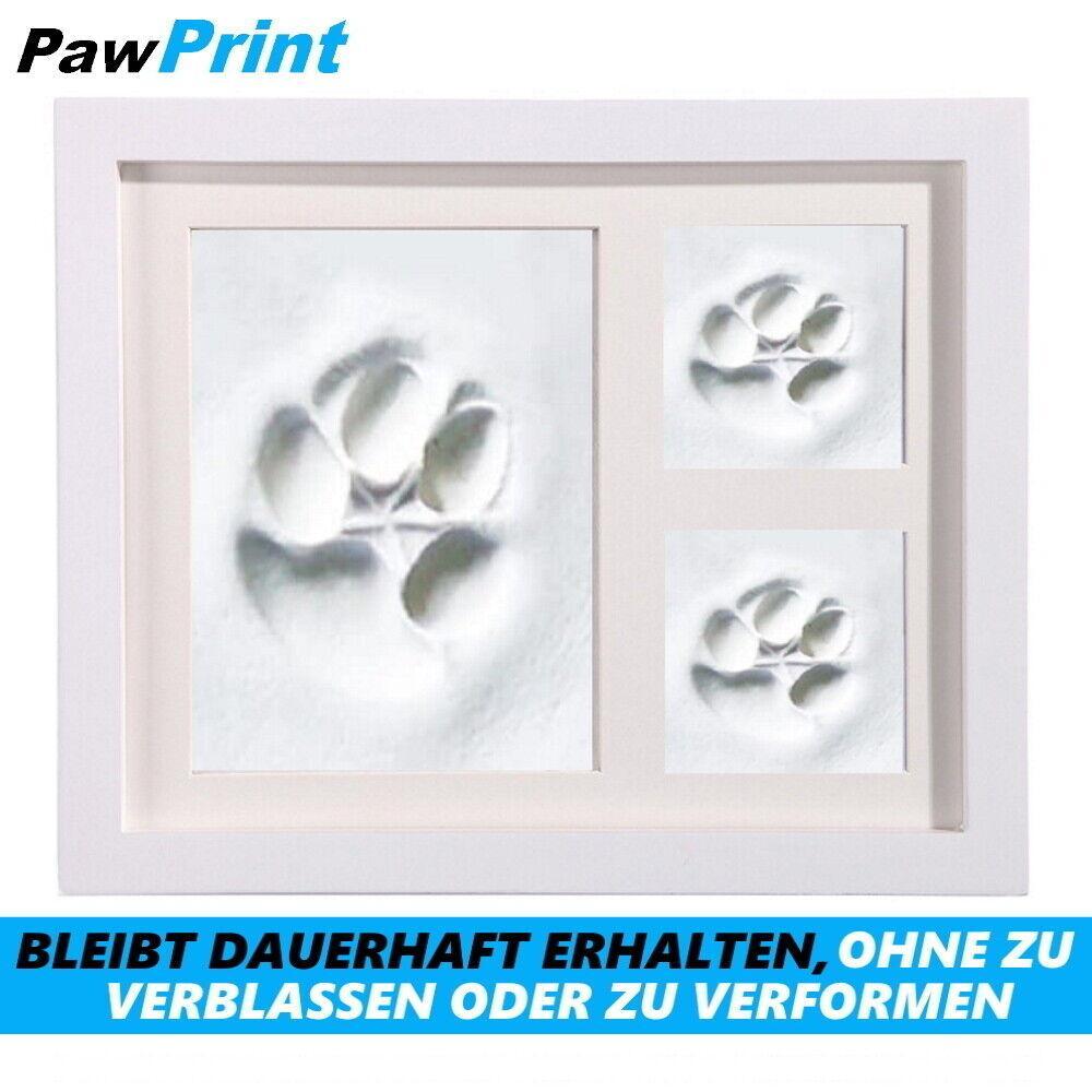 PAWPRINT Pfotenabdruck Set Hand Abdruckset Hunde Katzen Babys mit Bilderrahmen