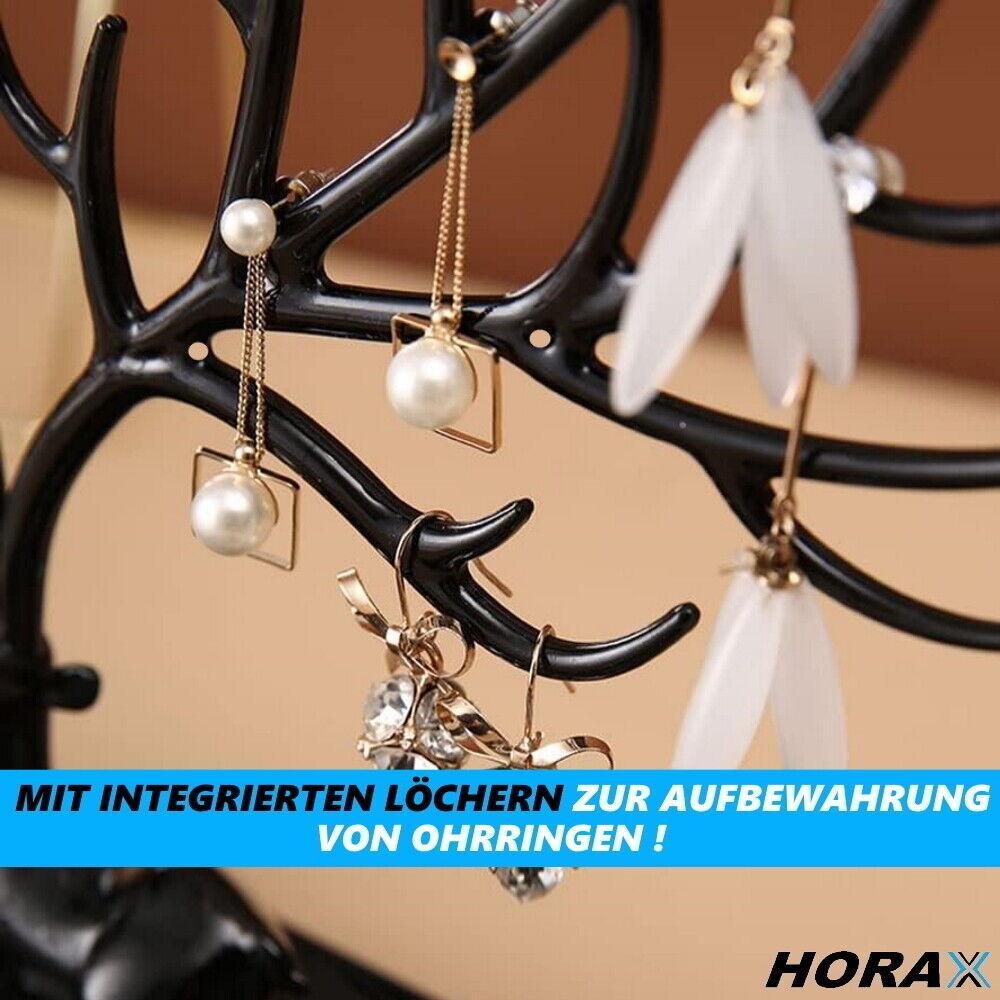 HORAX Schmuckständer Schmuckhalter Kettenständer Hirsch Geweih Baum Schmuckbaum