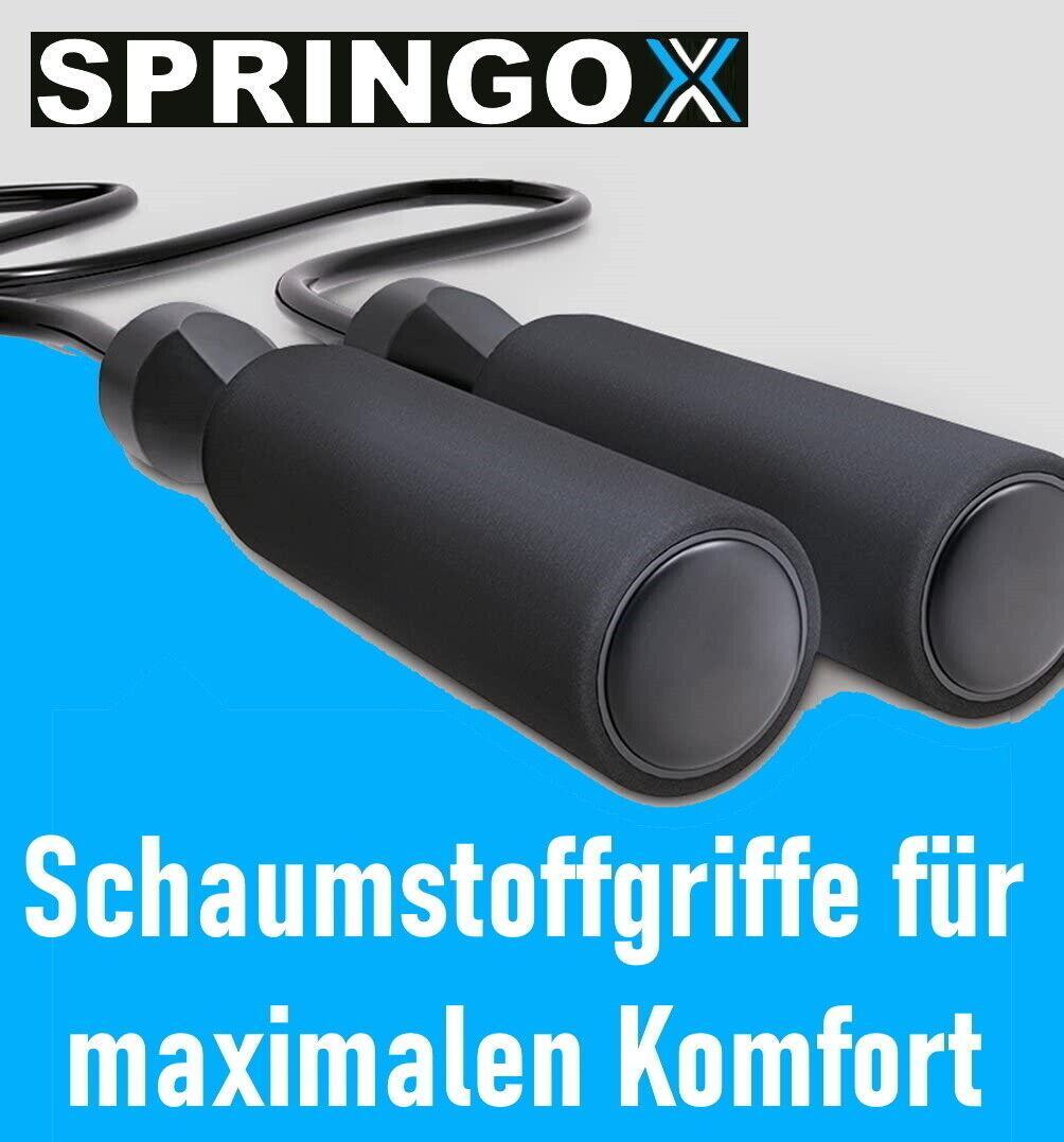 SPRINGOX Profi Springseil Speed Rope Jump Seilspringen Hüpfseil Fitness Stahl