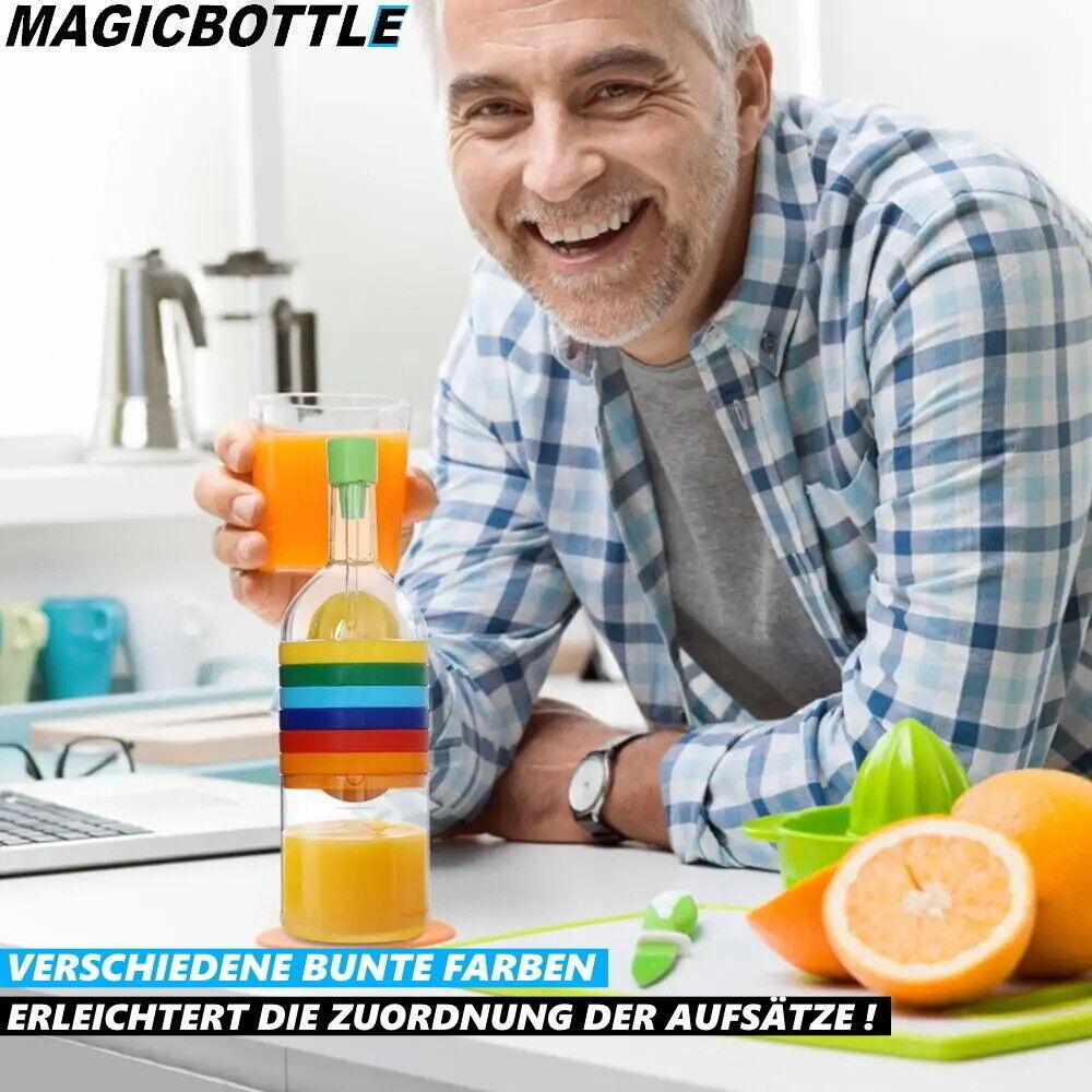 MAGICBOTTLE Küchentool Reibe Trichter Presse Messbecher Entsafter Öffner 8in1