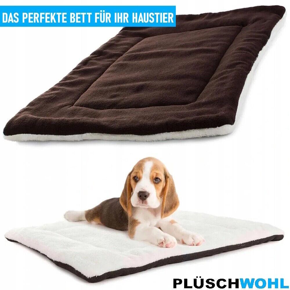 PLÜSCHWOHL Hundebett Hundekissen Plüschmatte Haustierbett Hundesofa Katzenbett