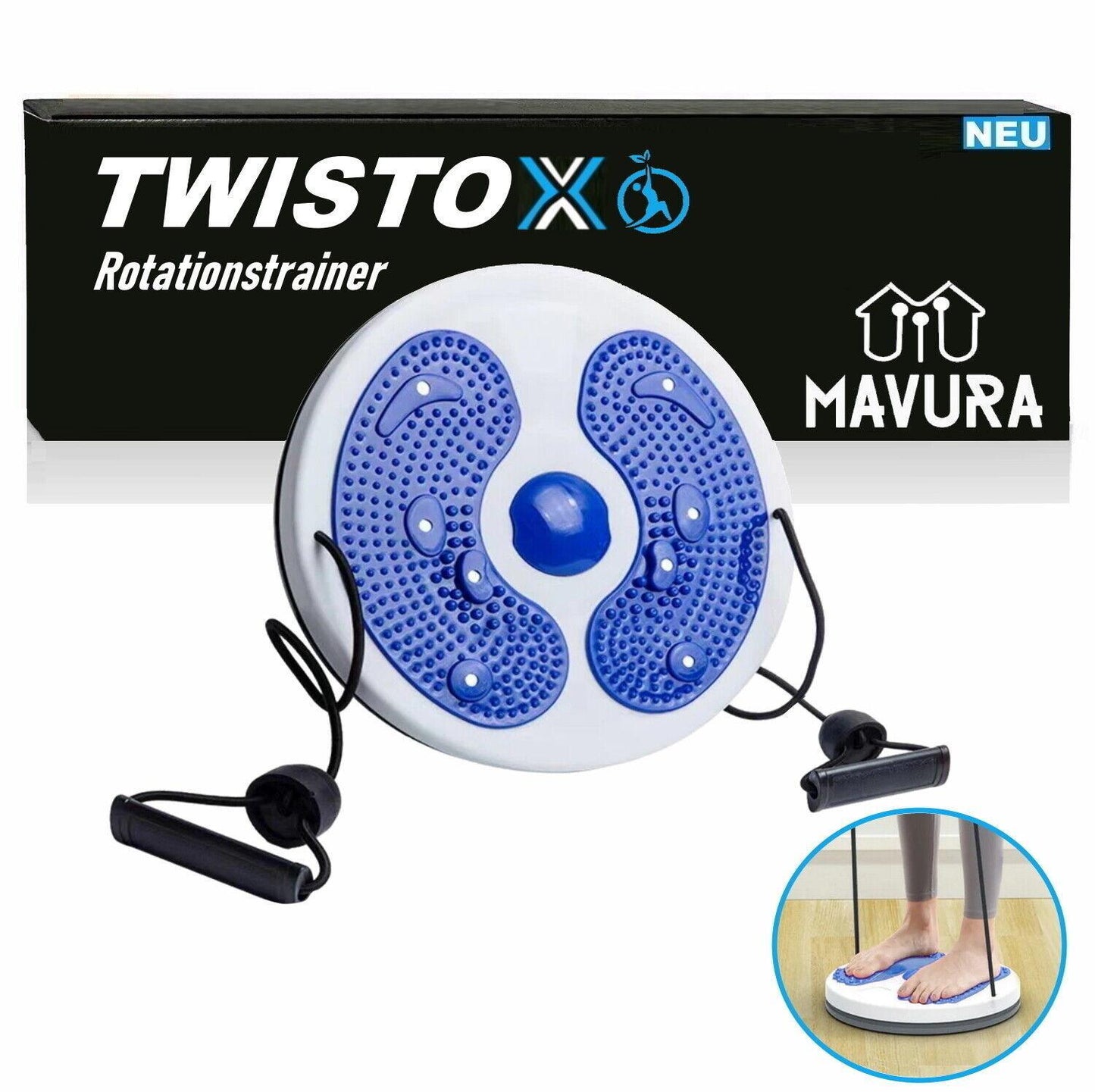 TWISTOX Rotationstrainer Hüfttrainer Balance Board Fitness Wackelbrett