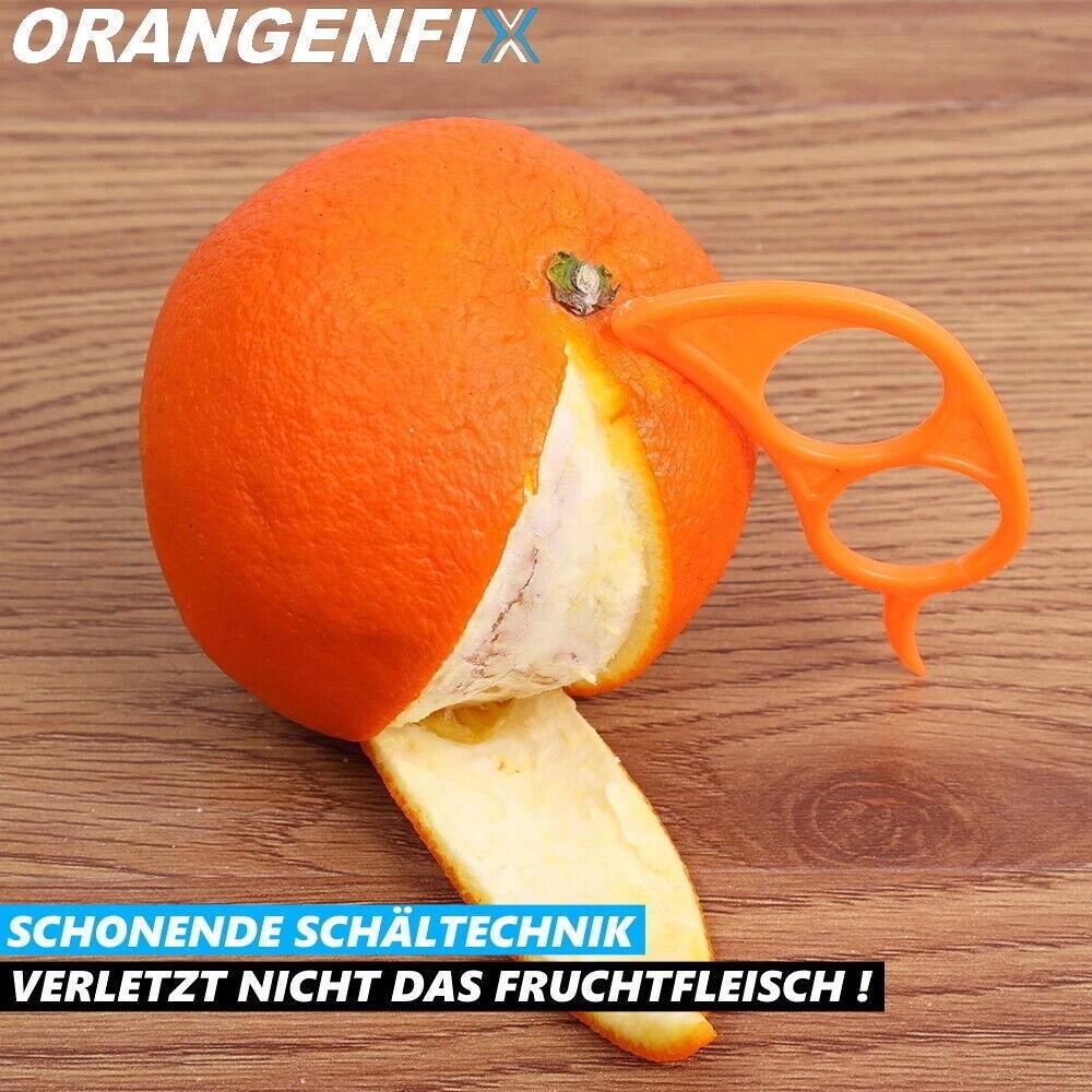 ORANGENFIX Orangenschäler Apfelsinenschäler Zitrusschäler Obstschäler [10er Set]