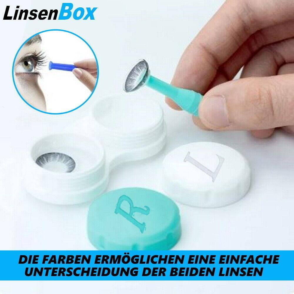 LinsenBox Kontaktlinsenbehälter Kontaktlinsendosen weiche & harte Linsen [12er]