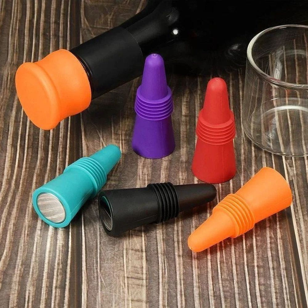 Silikon Flaschenverschluss Set 1 Stück wiederverwendbar auslaufsicher DE.