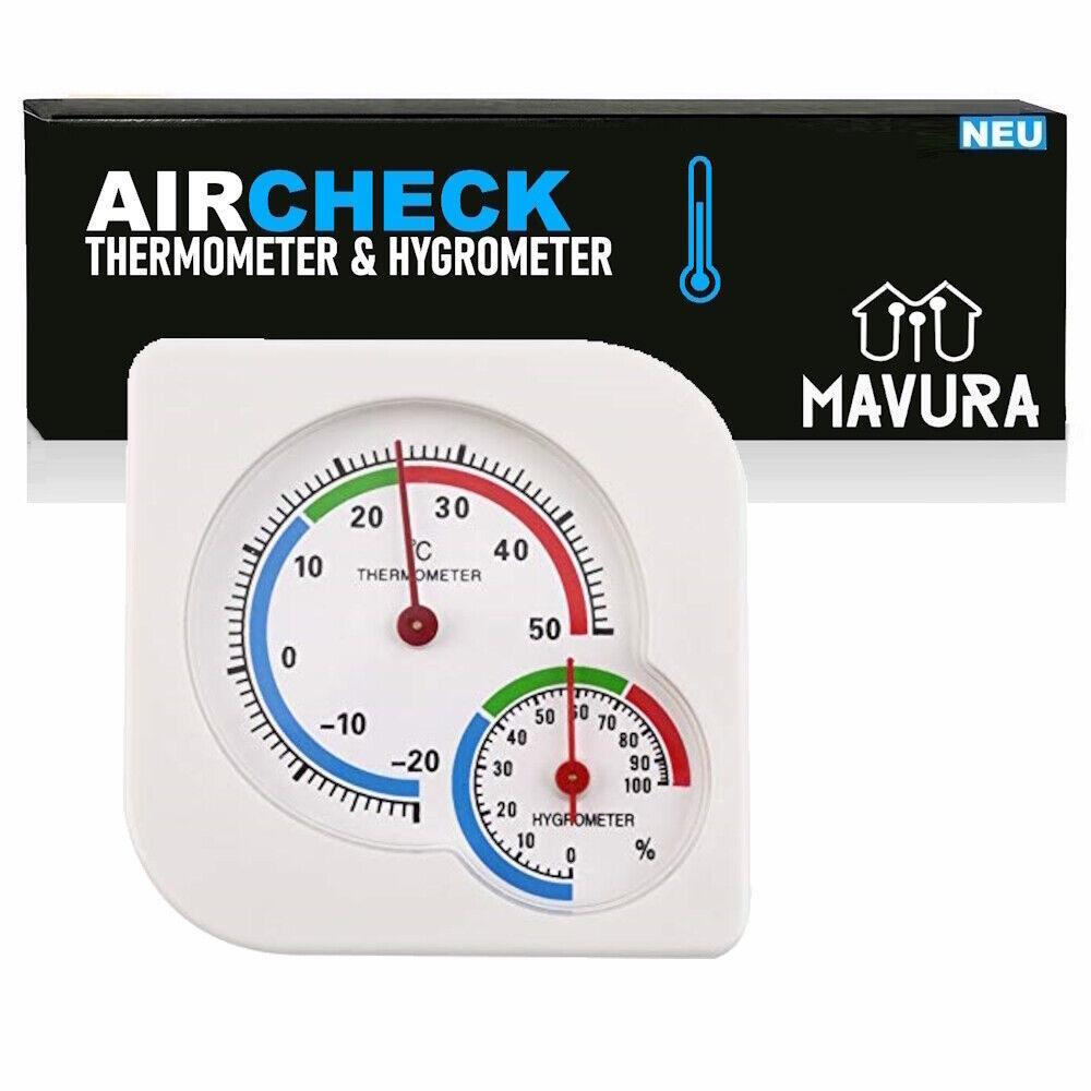 AIRCHECK Thermometer Hygrometer Analog Luftfeuchtigkeitsmesser Temperaturmesser