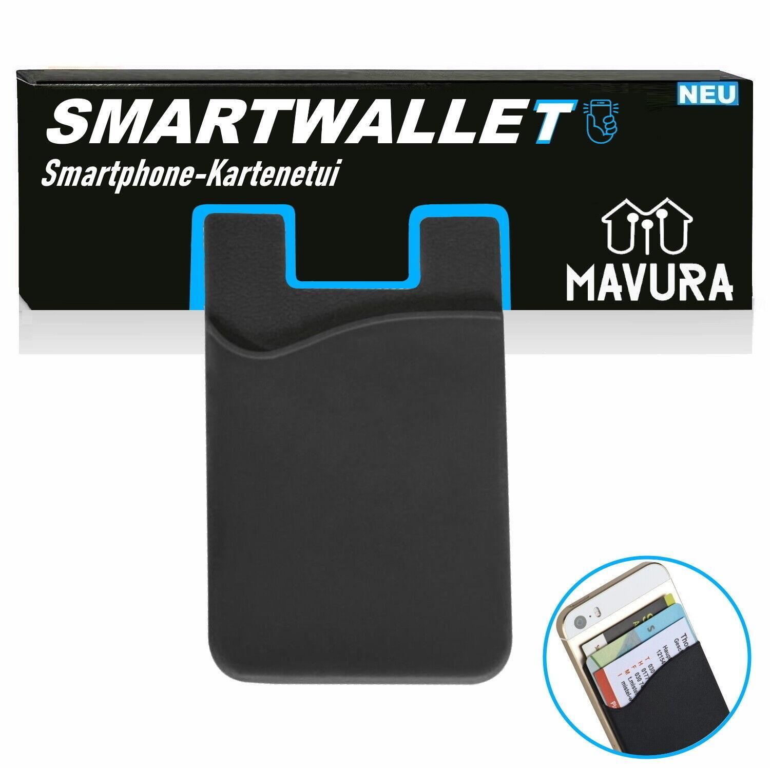 SMARTWALLET Handy Kartenhalter Kreditkarte Smartphone EC Karten Hülle Etui Fach