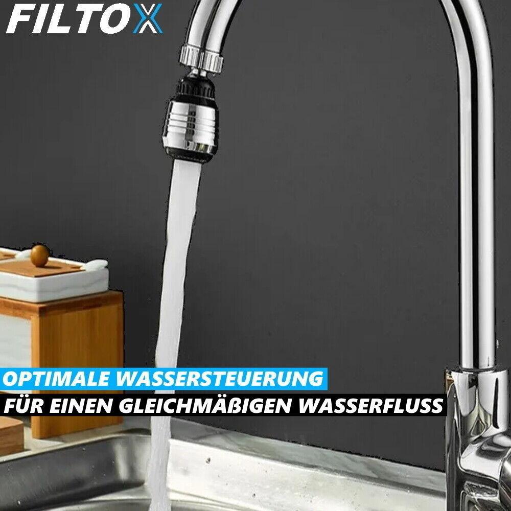 FILTOX Wassersparer Wasserhahnaufsatz Schwenkbrause Mischdüse Perlator
