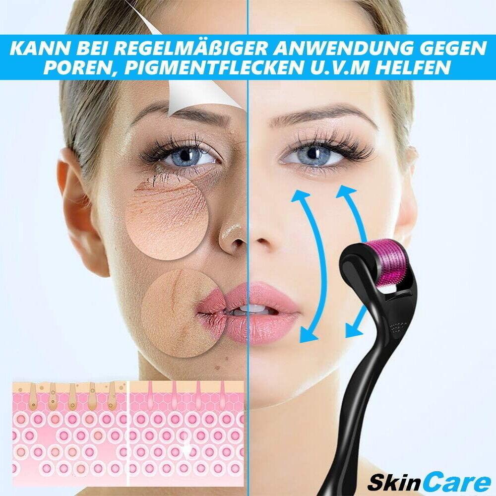 SkinCare Dermaroller Haar Bart Pflege Wachstum Regeneration Microneedling Haare