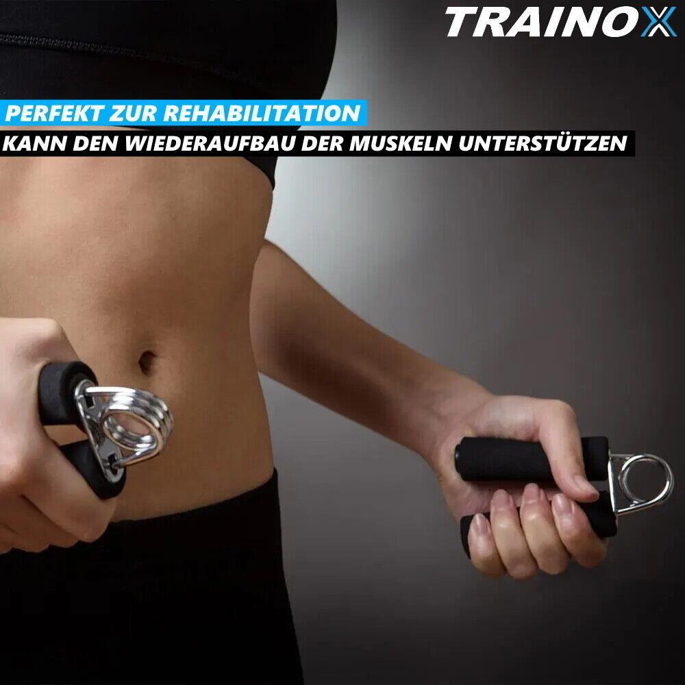 TRAINOX Handtrainer Unterarmtrainer Fingerhantel Handexpander Fingertrainer 2er