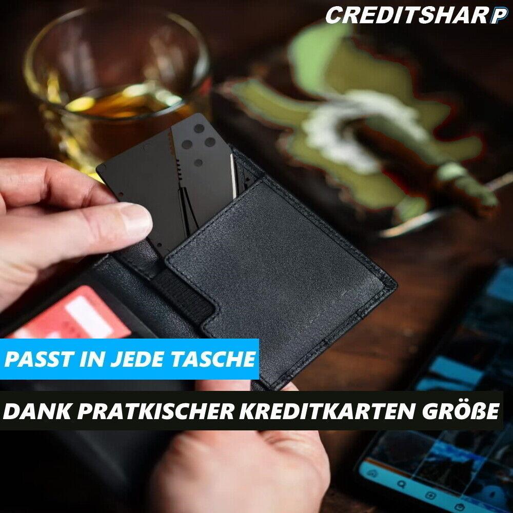 CREDITSHARP Kreditkartenmesser Klappmesser Faltmesser Taschenmesser ultradünn 2x