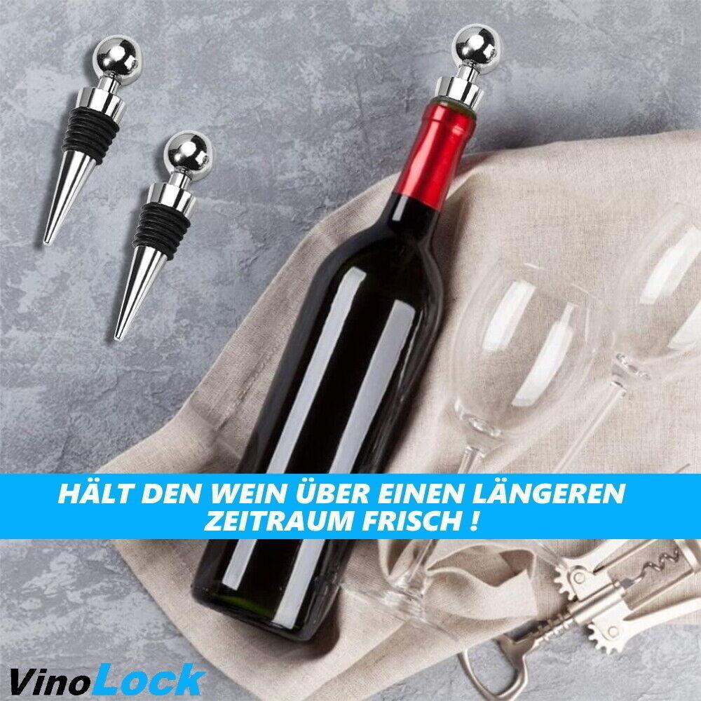 VinoLock Weinverschluss Weinstopfen Flaschenverschluss Flaschenstöpsel Wein Sekt