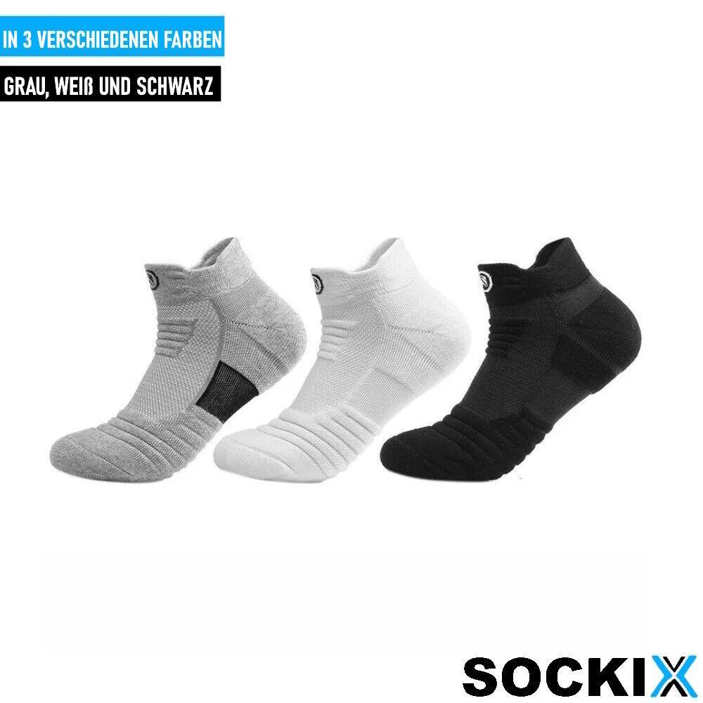 SOCKIX Sportsocken Jogging Fußball Sport Laufen Antirutsch Grip 39-45 -3paar Set