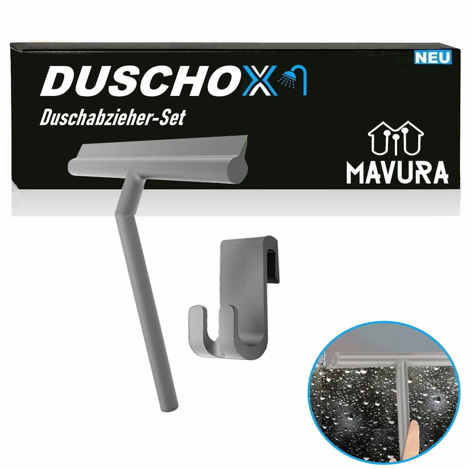 DUSCHOX Duschabzieher Set Fensterabzieher Duschwischer Glasabzieher Abzieher