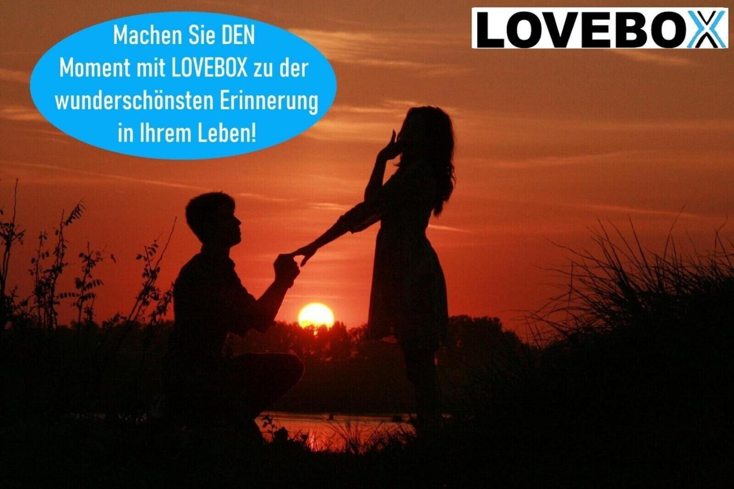 LOVEBOX Ringschatulle Ringbox Ringetui Samt Ringschachtel Schmuck Geschenkbox
