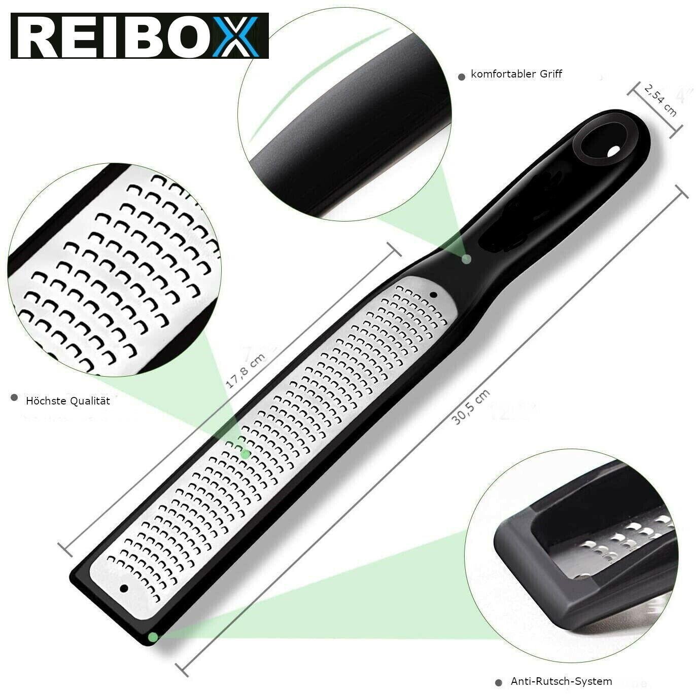 REIBOX Käse Reibe Zester Parmesan Hobel Schokoladen Zitronen Muskatnuss Raspel