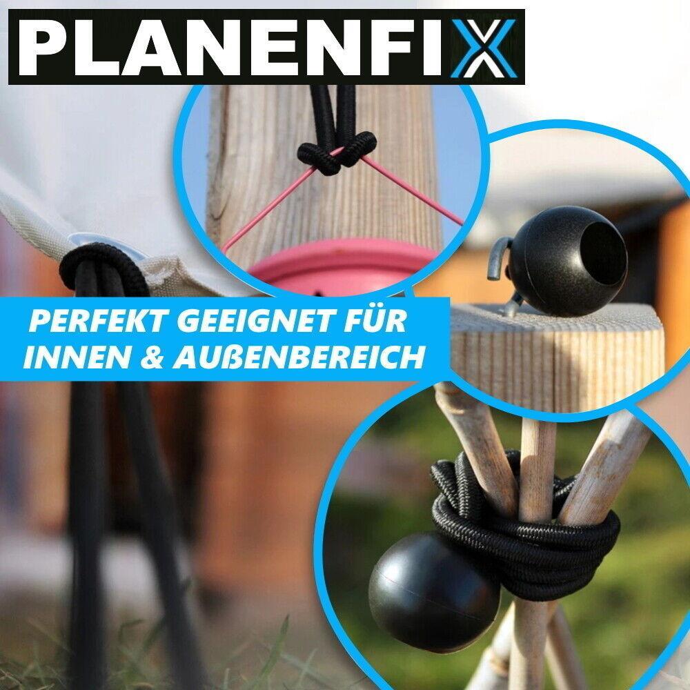 PLANENFIX Planenspanner Gummis Spann-Gummis Expanderschlingen [10er Set]