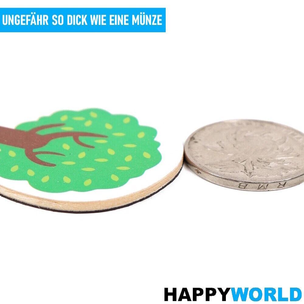 HAPPYWORLD Kühlschrankmagnete Tiere 3D Motive Pinnwand Whiteboard Notizhalter