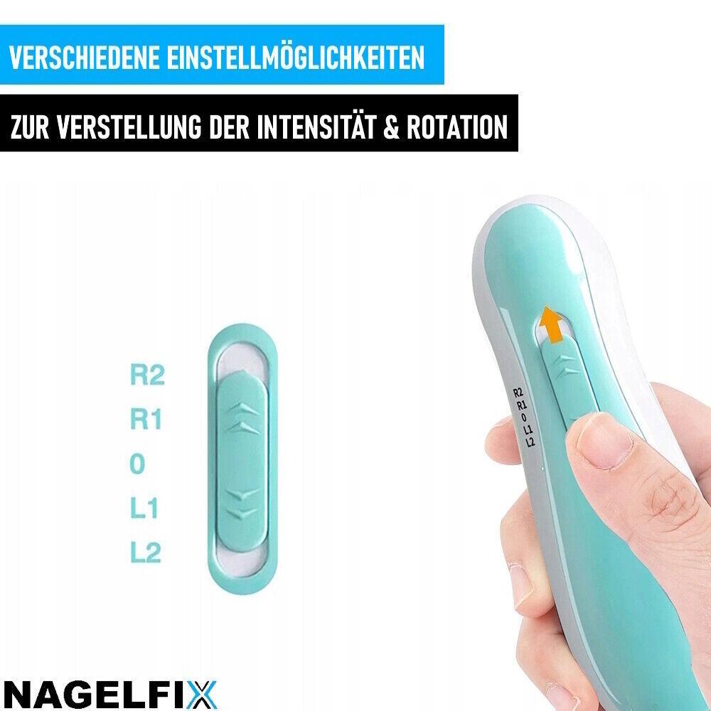 NAGELFIX Elektrische Nagelfeile Baby Nageltrimmer Nagelknipser Nagelschere Set