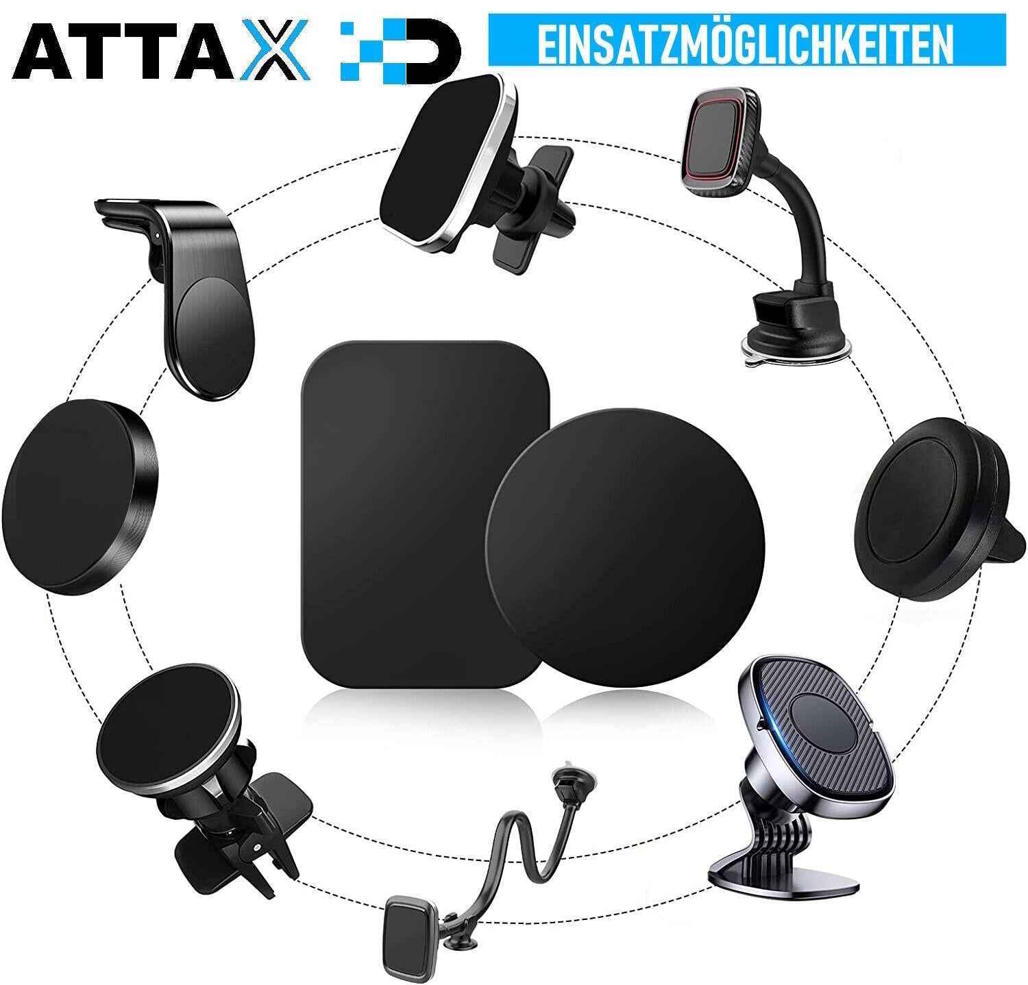 ATTAX Metallplättchen & Magnethalter Set selbstklebend Handy Rauchmelder [12tlg]