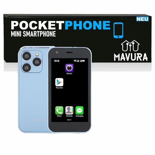 POCKETPHONE XS13 Mini Android Smartphone Handy Pocket Telefon Dual Sim 2,5 Zoll