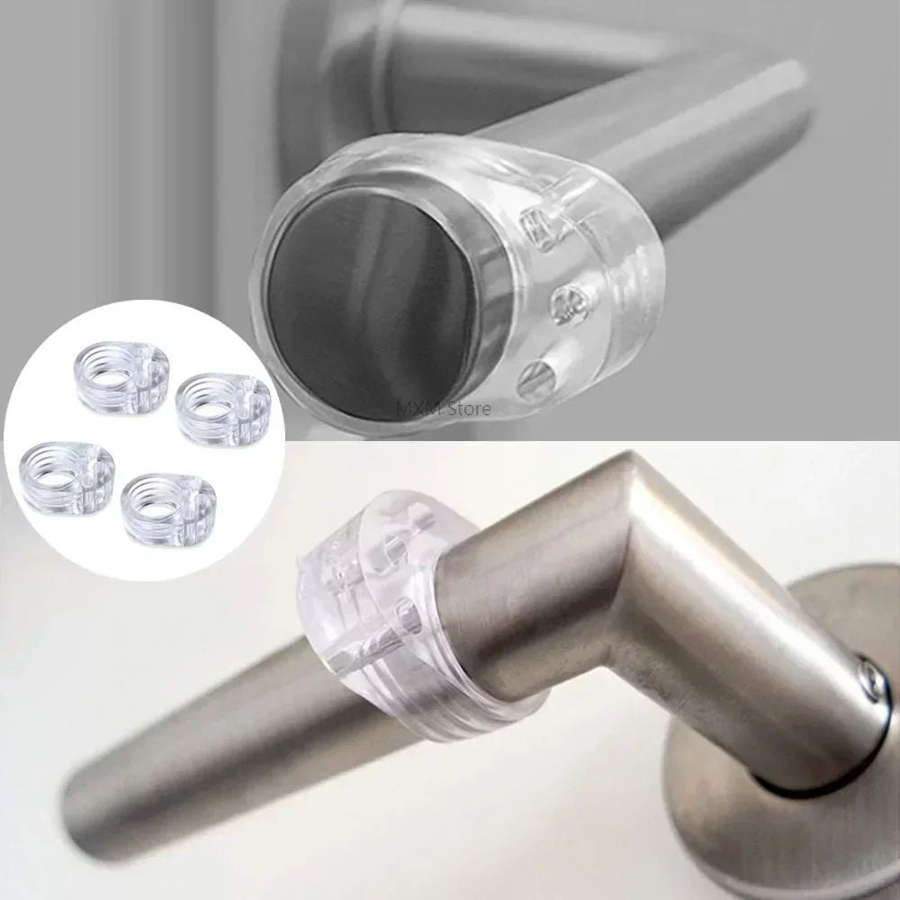 Türstopper Silikon transparent Wandpuffer Türgriff Schutz DE.