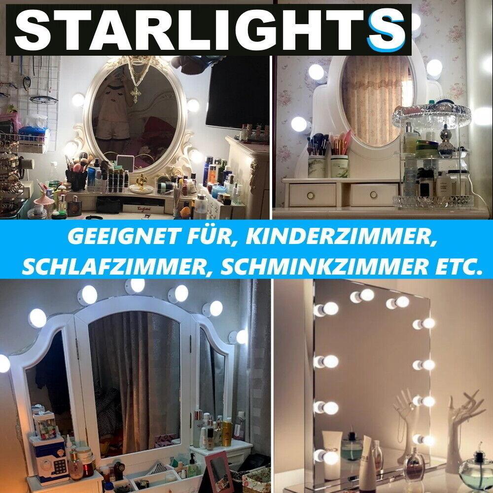 STARLIGHTS Hollywood Spiegelleuchten Schminklampen Make Up Licht Spiegel Lampen