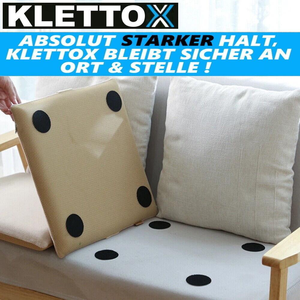 KLETTOX Klettpads Klettverschluss Klettband Klettpunkte selbstklebend rund 6er