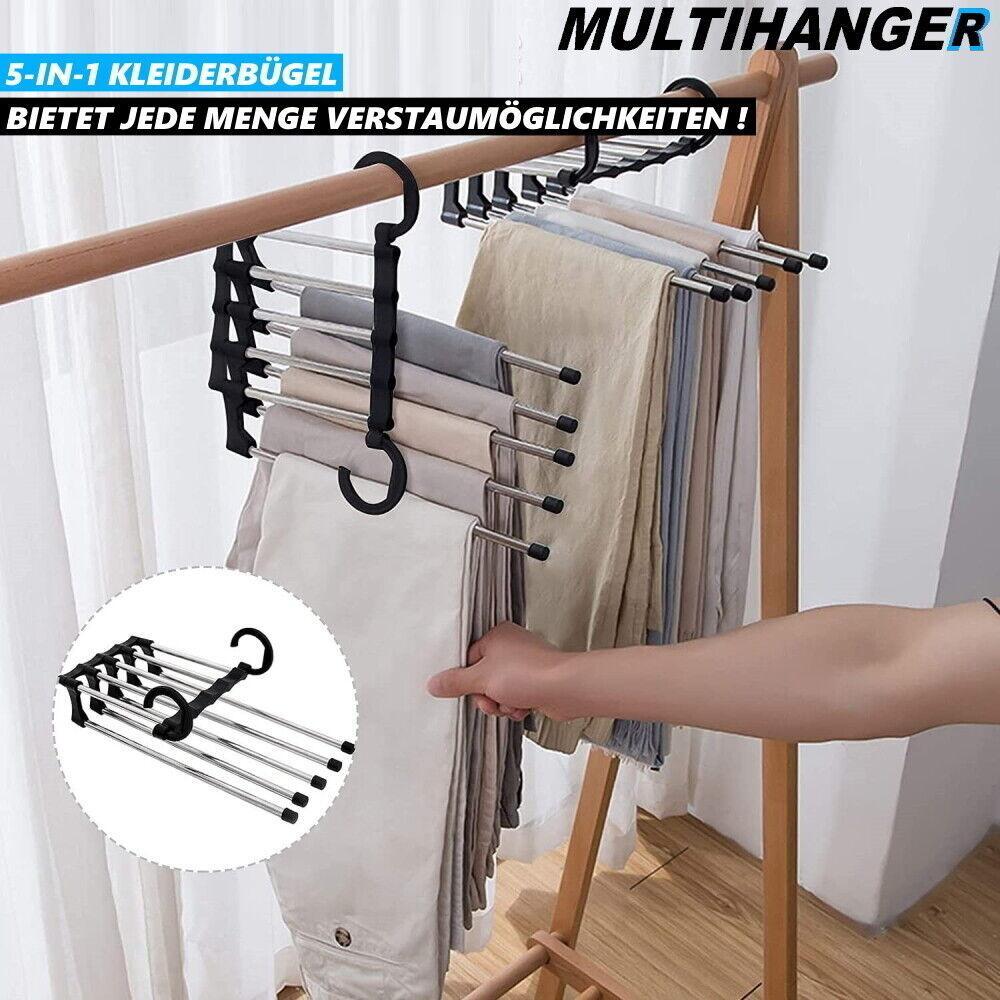 MULTIHANGER Kleiderbügel Edelstahl Wäschebügel Kleiderhaken Platzsparbügel