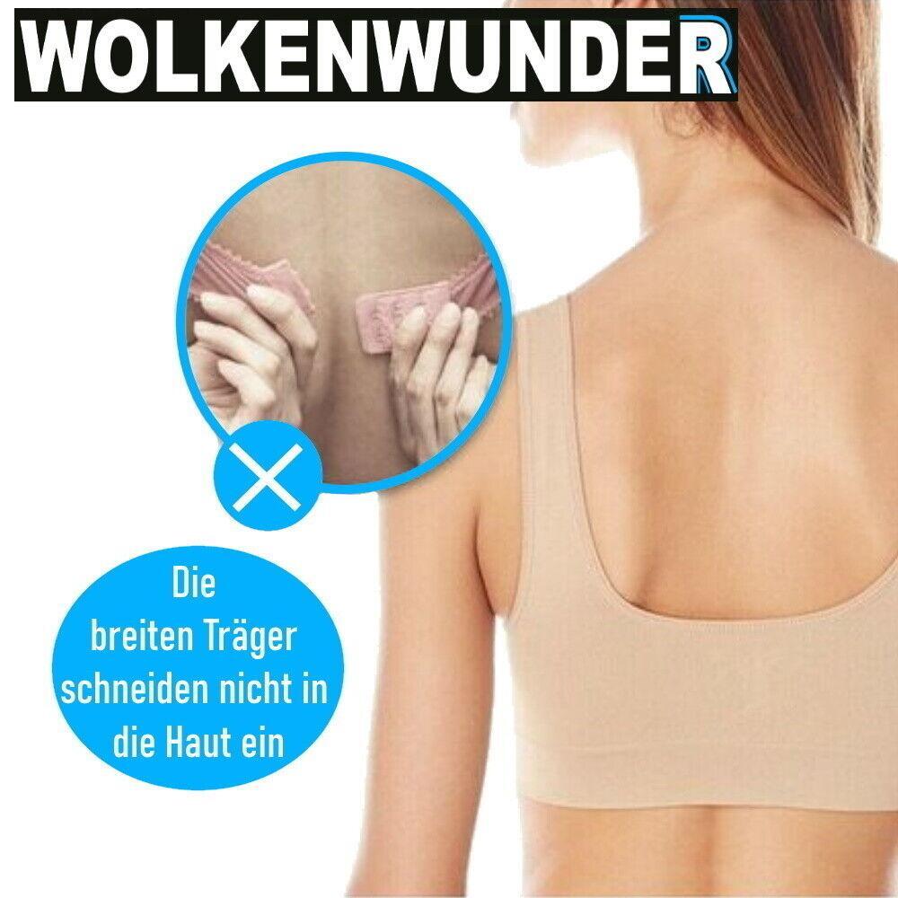WOLKENWUNDER Das Wunder Wohlfühl Bustier nahtloser BH Ersatz ohne Bügel 3er Set