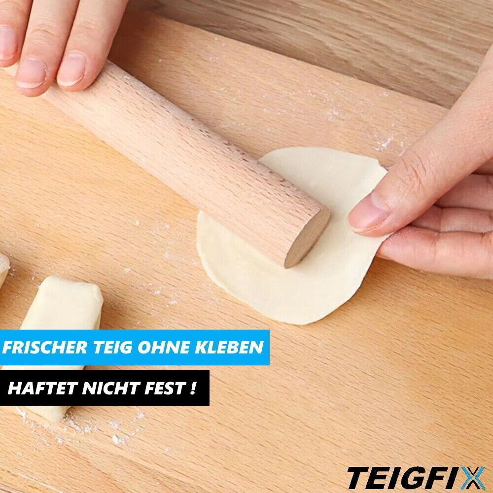 TEIGFIX Nudelholz Teigroller Backroller Französischer Nudelteig Ausroller Holz