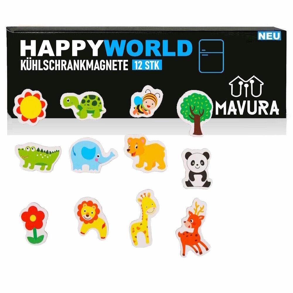 HAPPYWORLD Kühlschrankmagnete Tiere 3D Motive Pinnwand Whiteboard Notizhalter