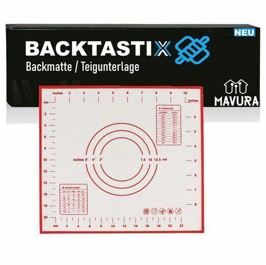 BACKTASTIX Backmatte Teigunterlage Teigmatte Fiberglas Rollmatte Ausrollmatte