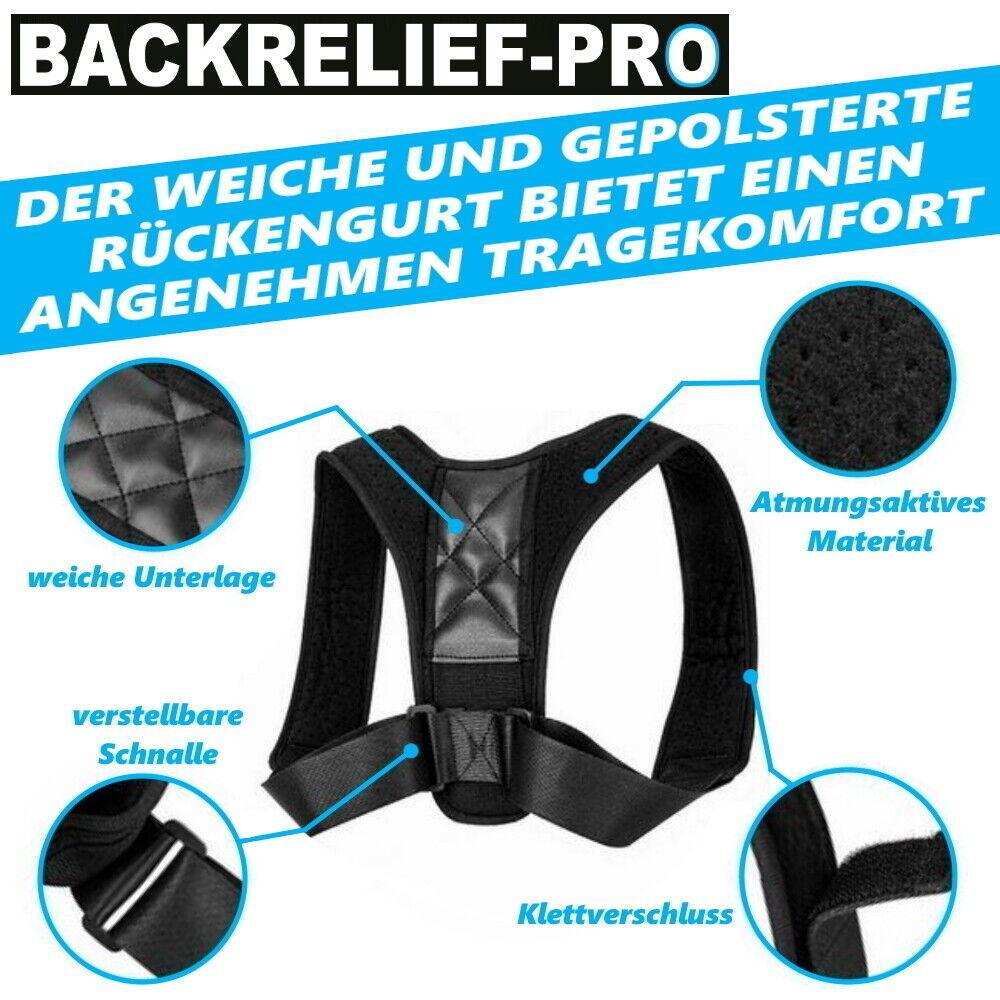 BACKRELIEF-PRO Premium Geradehalter Rückenhalter Rückenbandage Haltungskorrektur