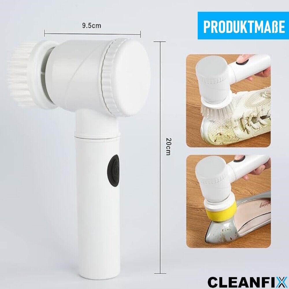 CLEANFIX Elektrische Reinigungsbürste Akku Power Spin Scrubber Reinigung Set