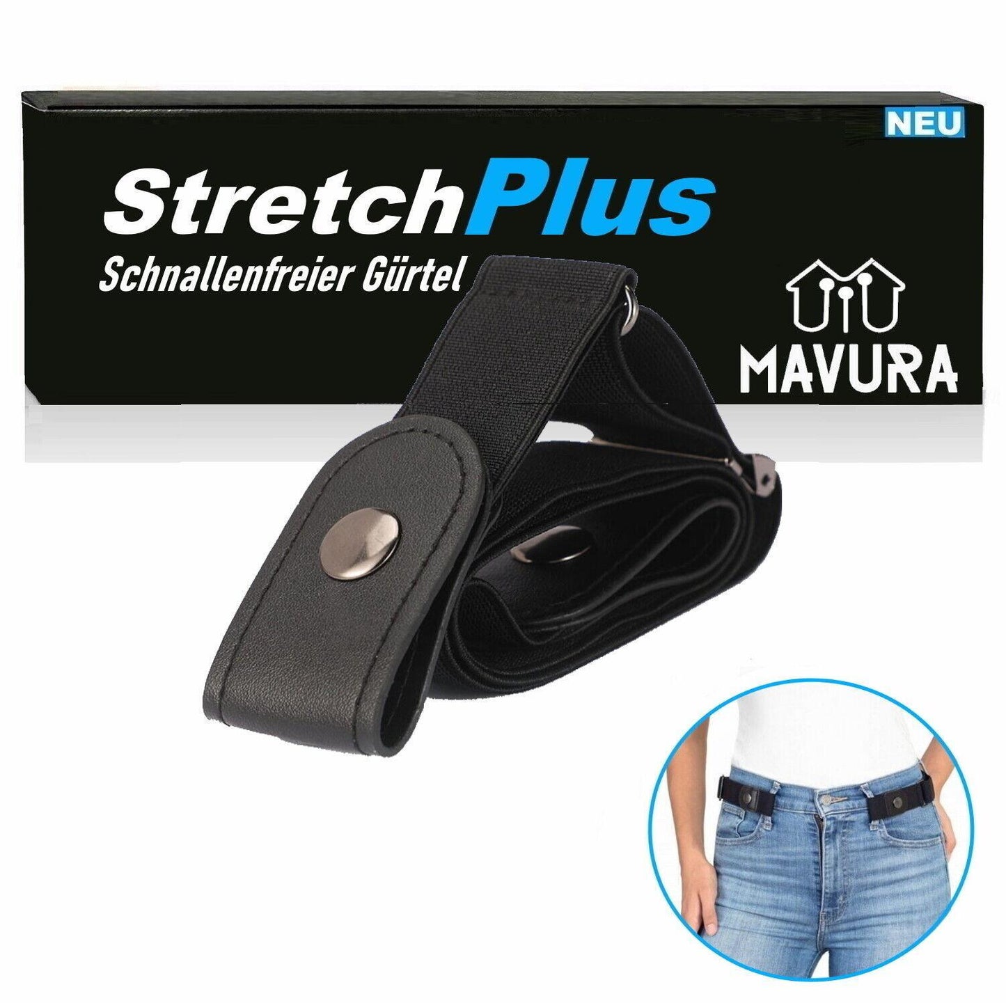StretchPlus Elastischer Gürtel Ohne Schnalle Schnallenfreier Stretch Gürtel