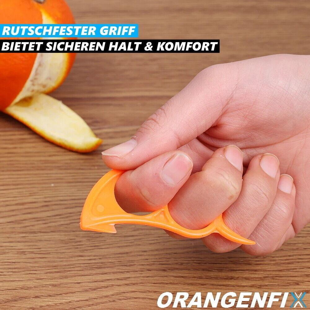 ORANGENFIX Orangenschäler Apfelsinenschäler Zitrusschäler Obstschäler [10er Set]