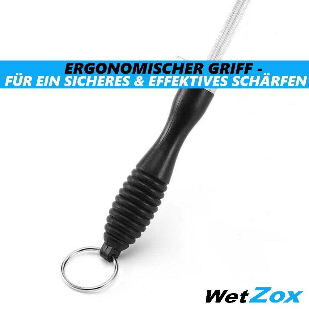 WETZOX Wetzstahl Messerschleifer Wetzstab Messerschärfer Schleifstab dick 29cm