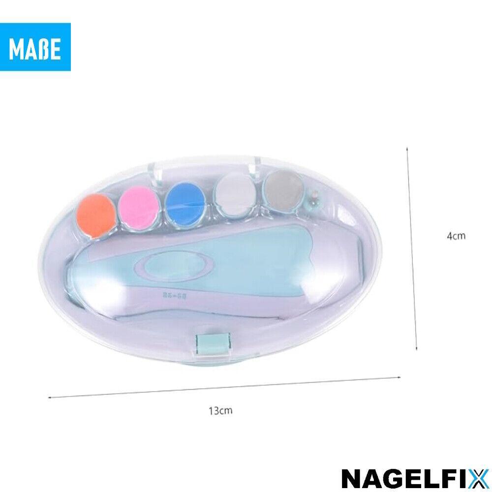 NAGELFIX Elektrische Nagelfeile Baby Nageltrimmer Nagelknipser Nagelschere Set