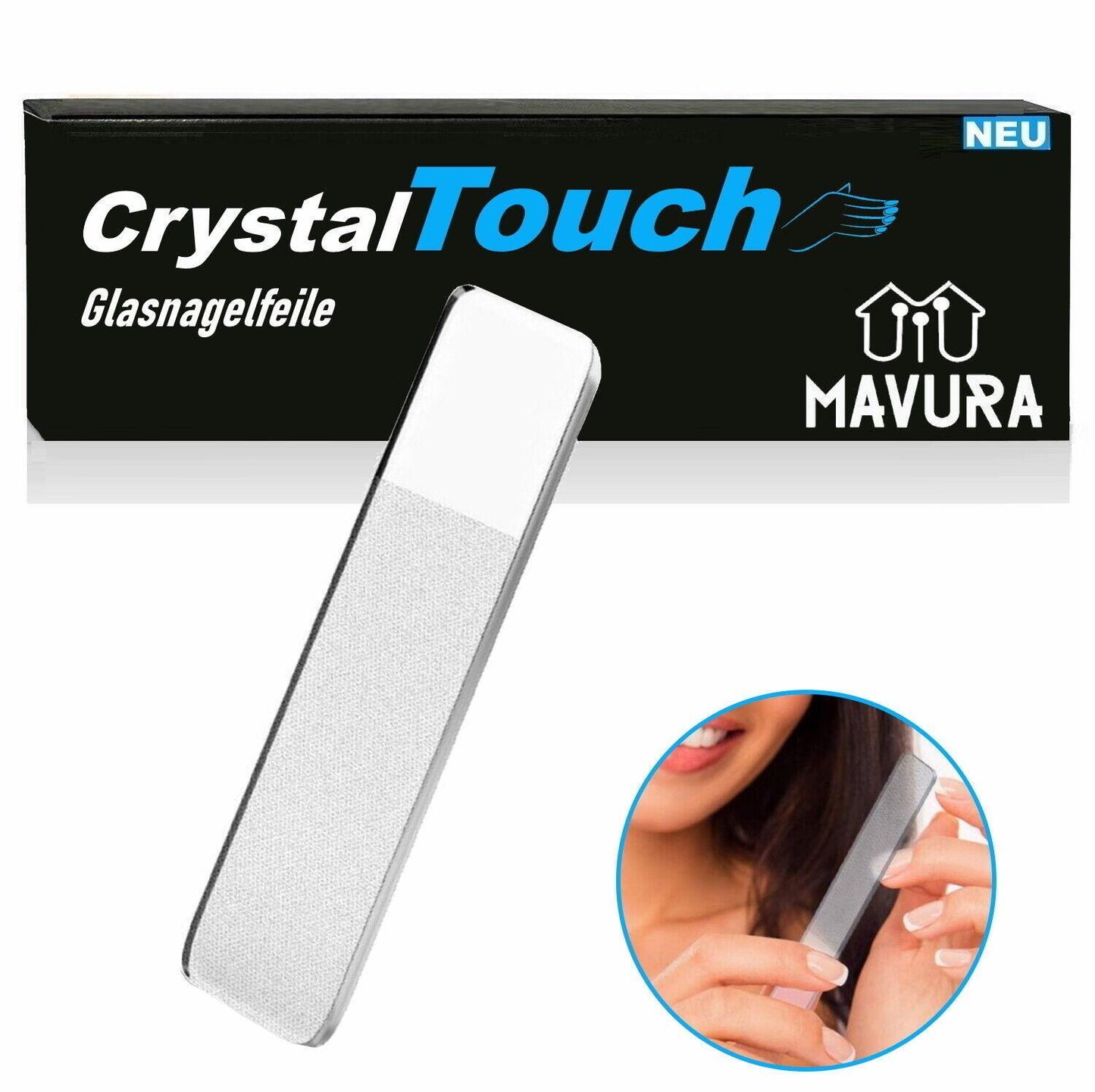 CrystalTouch Nano Glasfeile Glasnagelfeile Profi Kristall Nagelfeile Maniküre