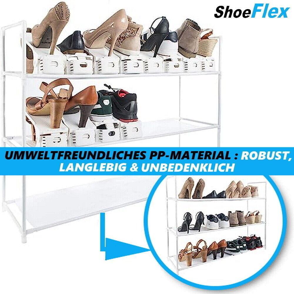 SHOEFLEX Schuhstapler Schuh Organizer Schuhhalter für Schuhschrank Schuhordner