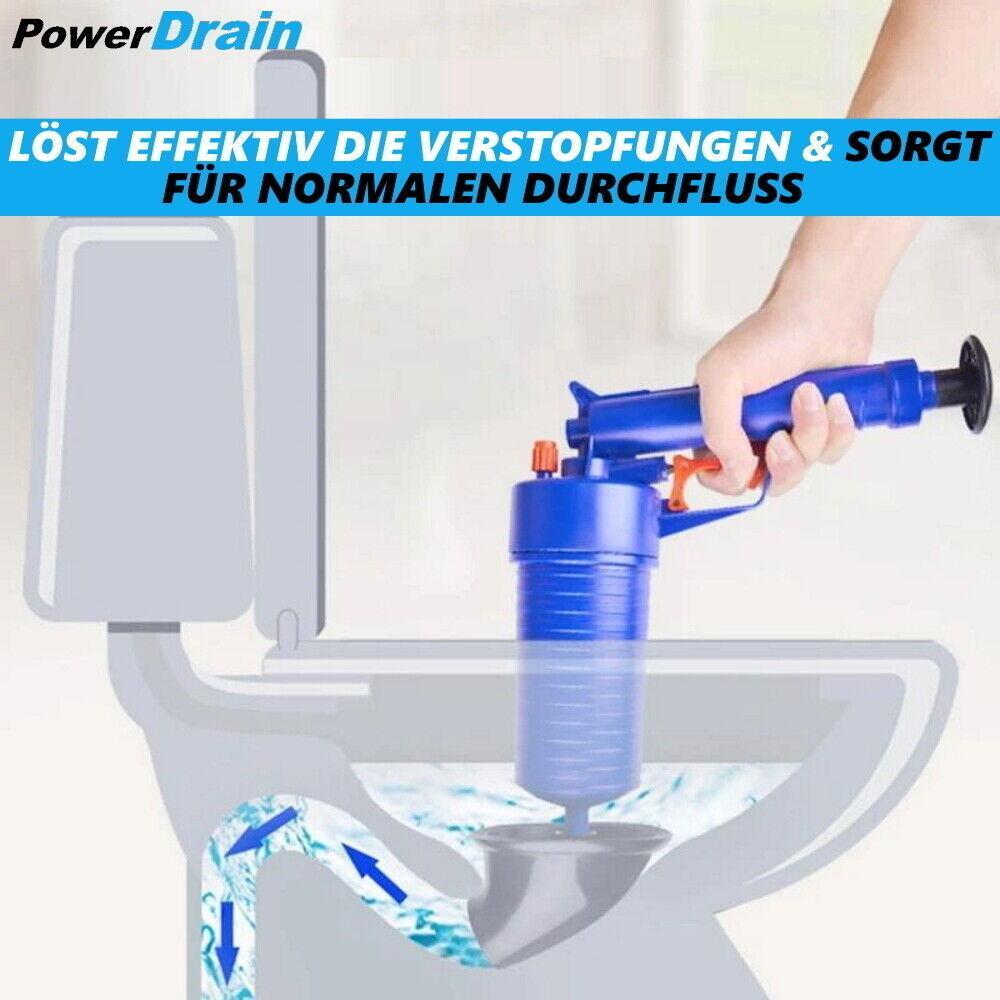 POWERDRAIN Abflussreinigerpistole Pressluft Rohrreiniger Pumpe Druckluft Abfluss