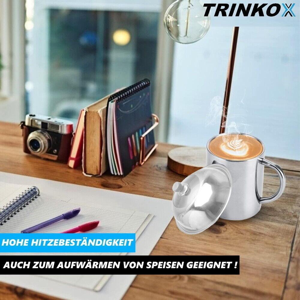 TRINKOX Edelstahl Camping Becher Trinkbecher Kaffee Tasse Mini Outdoor Kochtopf